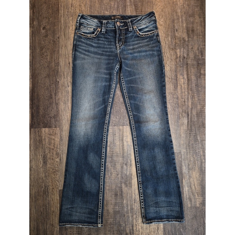 Silver Jeans Suki Mid Slim Boot Women's 29Wx33L Medium Wash